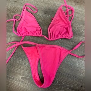 Vibrant Pink Brazilian Bikini Set